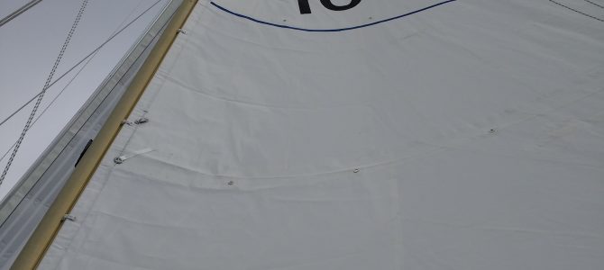 First sail with the new main First sail with the new main