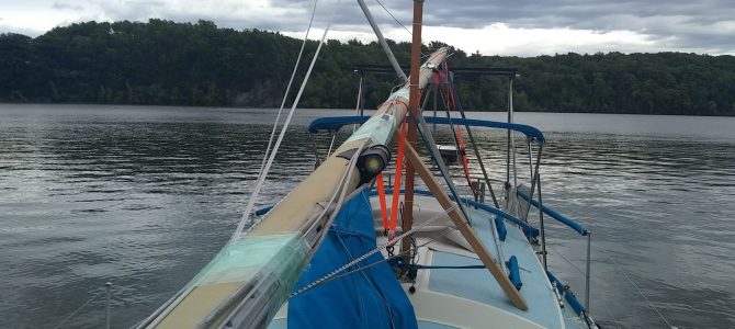 Mast down at Gourlie Point