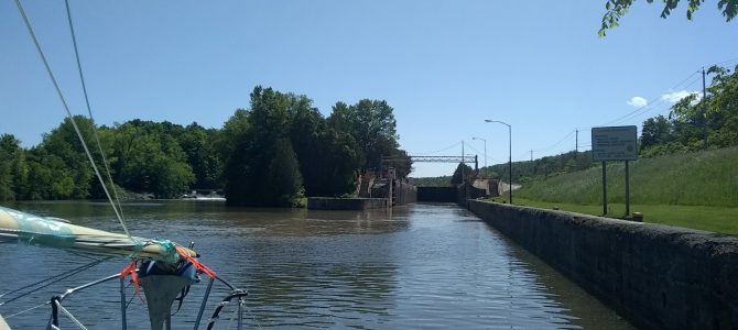 Entering lock 11 and the canal after