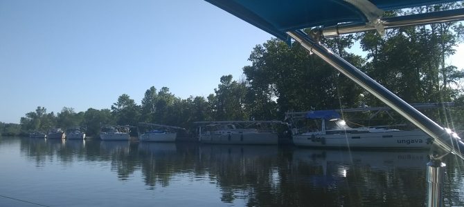 Through lock 9 spending the night on the wall.